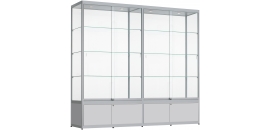 vitrine met onderkast 200x200x50