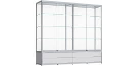 vitrine met lades 200x200x40