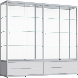 vitrine met lades 200x200x40
