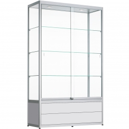 Vitrinekast met lades 200x120x50
