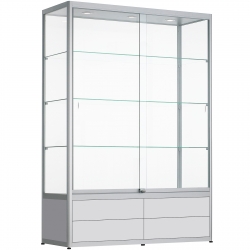 Vitrinekast met lades 200 x 140 x 50