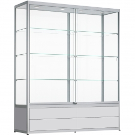 Vitrine met lades 200x180x60