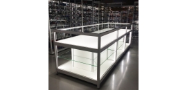 Tafelvitrine met ledstrip verlichting