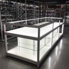 Tafelvitrine met ledstrip verlichting