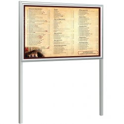 Vitrine voor buiten met staanders 21 x  A4 100 x 160 x 7,5 cm