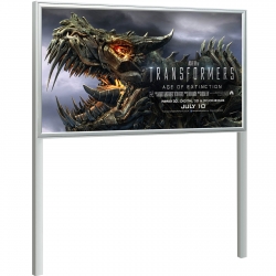 Buitenvitrine met staanders 27 x  A4 100 x 210 x 7,5 cm