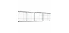 Hang Vitrinekast met ledstrip 80x400x20