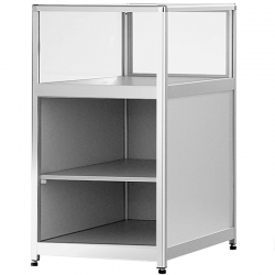 Toonbank vitrine glas hout 92 x 60 x 60