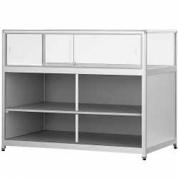 Toonbank vitrine glas hout 92 x 160 x 60