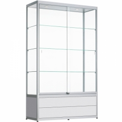 Vitrinekast met lades 200 x 120 x 60