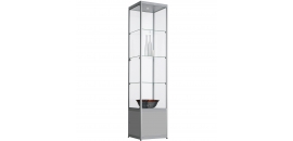 Vitrinekast met onderkast 200x40x40