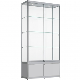Vitrinekast met onderkast 200x100x40