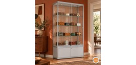 Vitrinekast met onderkast 200x100x40 cm - sfeerbeeld