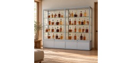 Vitrine met onderkast 200x280x40 cm - sfeerbeeld