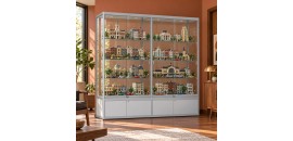 Vitrine met onderkast 200x200x50 cm - sfeerbeeld