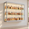 Wandvitrinekast met ledstrips 80x100x30 cm - sfeerbeeld