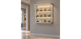 Hang vitrinekast met COB LED strips 80x90x35 cm - sfeerbeeld