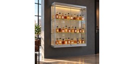 Hang vitrinekast met COB LED strips 100x80x20 cm - sfeerbeeld