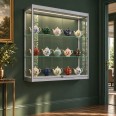 Wandvitrinekast met ledstrips 100x80x30 cm - sfeerbeeld