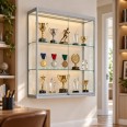 Wand Vitrinekast met ledverlichting 100x80x35 cm - sfeerbeeld
