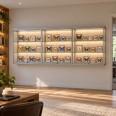Wandvitrinekast met ledverlichting 120x300x20 cm - sfeerbeeld