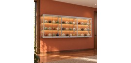 Hang vitrinekast met COB LED strips 120x300x30 cm - sfeerbeeld