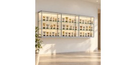 Hang vitrinekast met COB LED strips 120x300x35 cm - sfeerbeeld