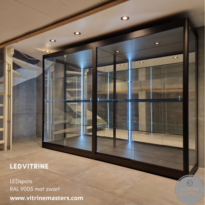 Vitrine met led spots