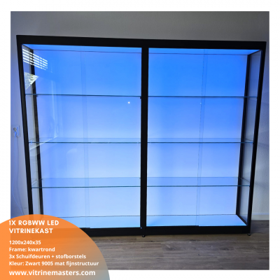 Hangvitrine met vakkenkast